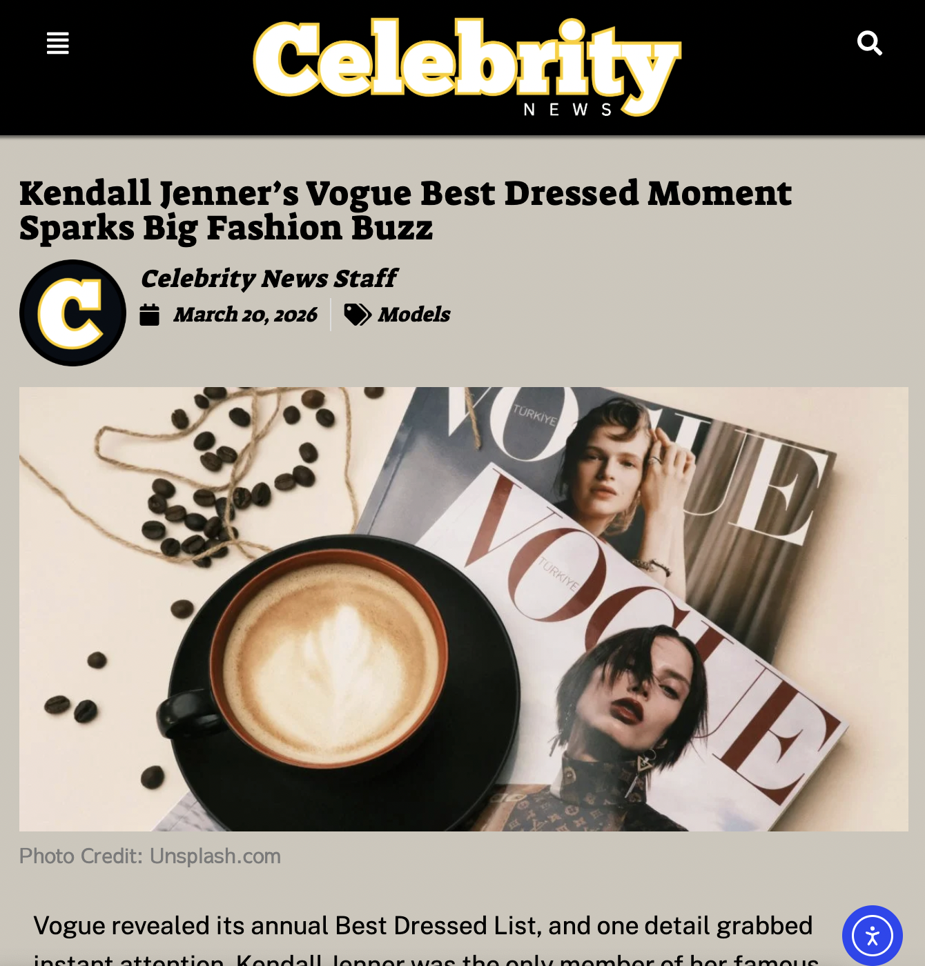Celebrity News — Kendall Jenner's Vogue Best-Dressed Moment Sparks Big Fashion Buzz