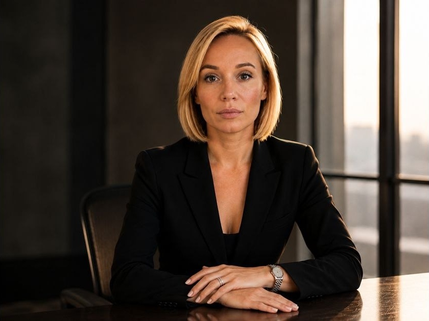 Portrait of Olga Amraie, founder of AMRAI